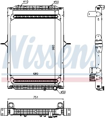 NS63785_радиатор системы охлаждения !990x689x48 \ RVI Premium 05>