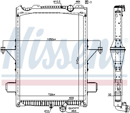 65624_радиатор охлаждения!\ Volvo FM/FMX 04>