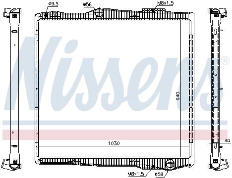 NS67290_радиатор системы охлаждения! 1050x940x40\ SCANIA R-series 10>