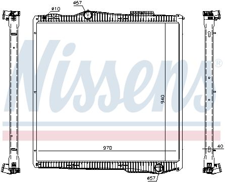 NS67291_радиатор системы охлаждения! 940x1000x40\ Scania G-Series 04>