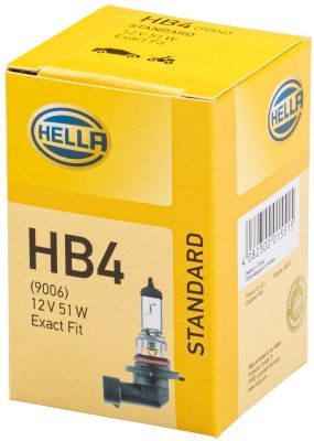 Лампа 12V HB4 51W HELLA Standart 1 шт. картон 8GH005636-121