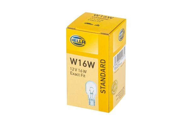 Лампа 12V W16W 16W W2,1x9,5d HELLA 1 шт. картон 8GA008246-001