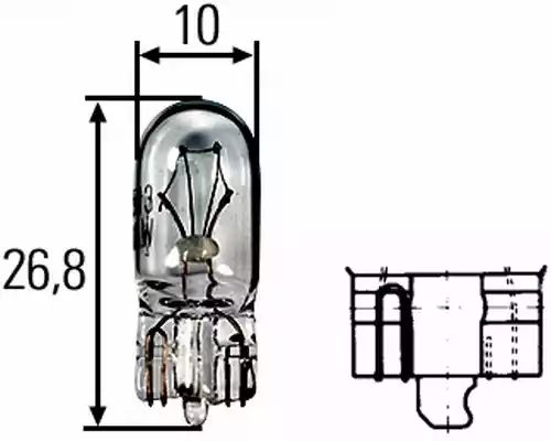 ЛАМПА НАКАЛИВАНИЯ, T10 24V 2W W 2,1x9,5D