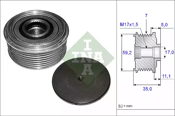 Шкив генератора INA 535008710