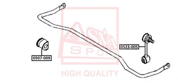 Втулка заднего стабилизатора D19 MAZDA 6 GG 2002-2007 ASVA 0507-009