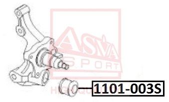 Сайлентблок заднего амортизатора CHEVROLET NUBIRA (J150) 1999-2003/NUBIRA (J100) 19 ASVA 1101-003S