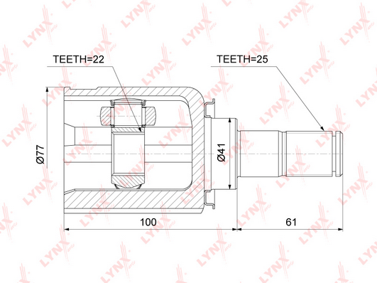 ШРУС внутренний LYNXauto CI-3743
