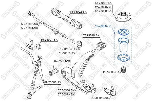 11-73008-SX_пыльник амортизатора переднего!\ Daewoo Lanos 97>