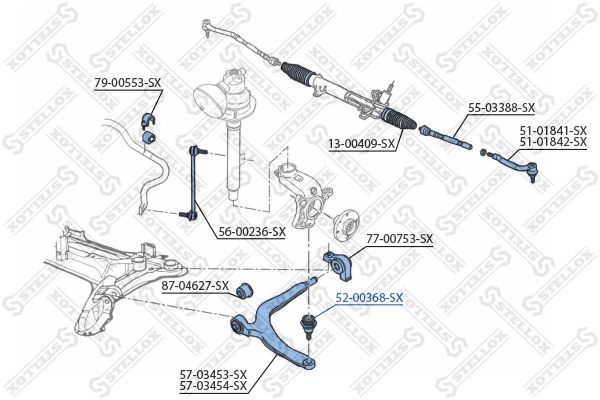 52-00368-SX_опора шаровая!\Peugeot 406/405 95>/605 89>