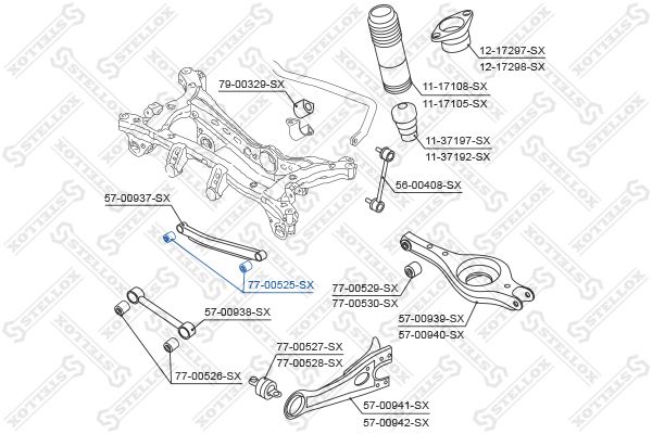 77-00525-SX_сайлентблок зад. попереч.верхнего рычага!\ Hyundai iX35 2WD 10>