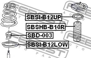 SBD-003_отбойник амортизатора заднего!\ Subaru Legacy 93-98