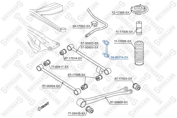 56-00379-SX_тяга стабилизатора заднего!\ Subaru Forester 02>