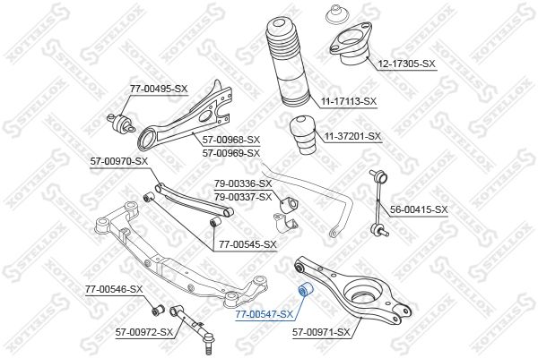 77-00547-SX_сайлентблок задней поперечной тяги!\ Kia Ceed <07