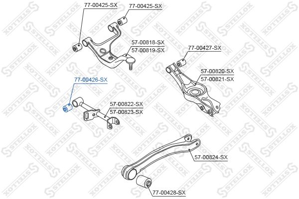 77-00426-SX_сайлентблок рычага зад.подв.попереч.!\ Suzuki Grand Vitara 06>