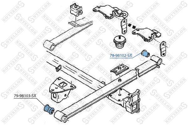 79-98102-SX_=12763F=IM27935 [513172] !втулка зад.рессоры зад.\ Fiat Nuovo Ducato,Peugeot Boxer 94>