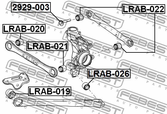 0329-002_болт с эксцентриком!регулировочный\ Land Rover Freelander II 06-14