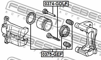 0374-GDLF_втулка направляющая суппорта переднего!\ Acura RL 05-08