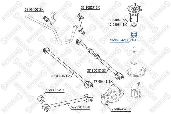 11-98054-SX_отбойник амортизатора заднего!\ Toyota Camry ACV3#/MCV30 01>