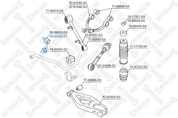 56-00430-SX_стойка стабилизатора заднего правая!\ SsangYong