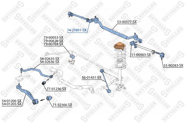 74-21801-SX_втулка маятника!\ BMW E34/E39/E32/E31/E38 1.8-5.0 86>