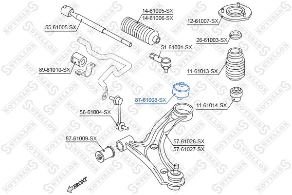 87-61008-SX_сайлентблок рычага зад.!\ Suzuki Liana 01>