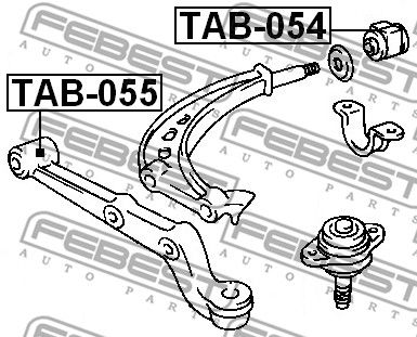 TAB-054_сайлентблок передн. рычага зад.!\ Toyota Previa 90-99