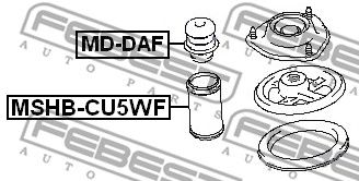 MD-DAF_отбойник амортизатора переднего!\ Mitsubishi Carisma DA1A-DA5A 99-01/Lancer 88-92