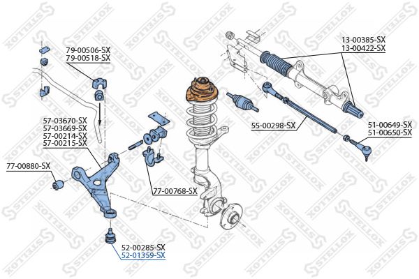 52-01359-SX_опора шаровая!\Peugeot 106 91>