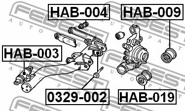 Болт с эксцентриком HONDA CR-V RD5 2002-2006 [GN] FEBEST 2929-003