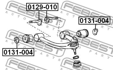 Болт с эксцентриком Lexus Lx470 Uzj100 1998.01-2007.08 FEBEST 0129-010