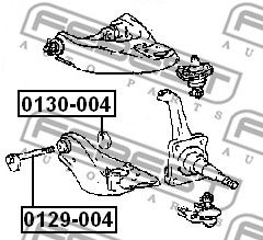 Болт с эксцентриком TOYOTA LITEACE VAN WAGON FEBEST 0129-004