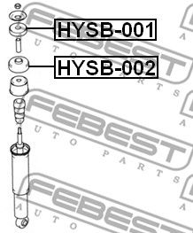 Втулка заднего амортизатора HYUNDAI Santa Fe 00-06 FEBEST HYSB-002