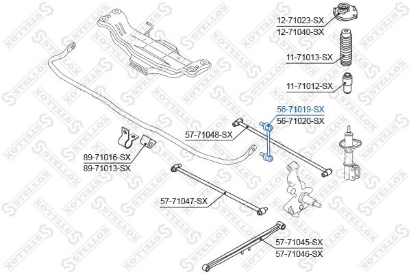 56-71019-SX_тяга стабилизатора заднего!\ Mazda 323 98-01