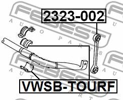 Втулка переднего стабилизатора (2x) VW Touareg 02-10 FEBEST VWSB-002