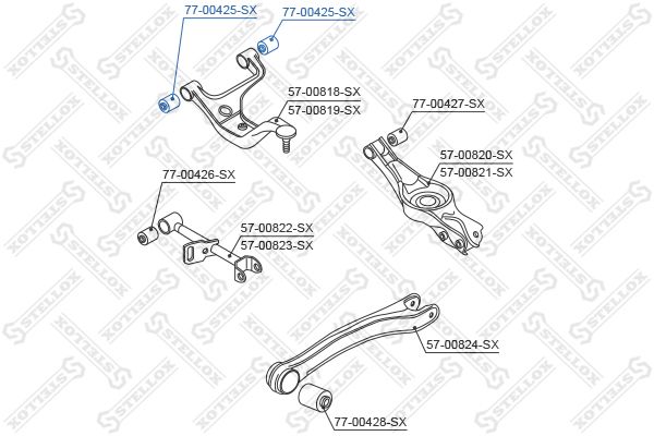 77-00425-SX_сайлентблок рычага !\ Suzuki Grand Vitara 06>