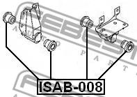 Втулка передняя передней рессоры Baw Fenix 1044 2006-2014 FEBEST ISAB-008