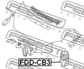 Отбойник капота FORD Focus II/C-Max FEBEST FDD-CB3