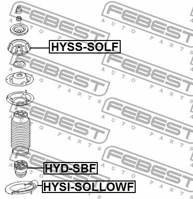 Отбойник переднего амортизатора HYUNDAI Solaris 2010->/KIA Rio III FEBEST HYD-SBF