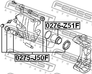 Поршень суппорта переднего INFINITI FX45/35/NISSAN Murano (Z50)/Pathfider (R5 FEBEST 0276-Z51F