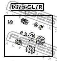 Ремкомплект заднего тормозного суппорта HONDA Accord 03-08/Civic 06-12/Jazz 12-> FEBEST 0375-CL7R