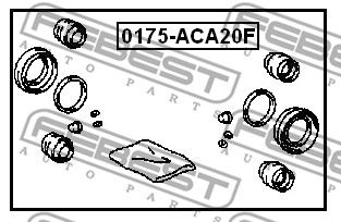 Ремкомплект суппорта переднего TOYOTA RAV4 ACA2# 2000.08-2005.11 FEBEST 0175-ACA20F