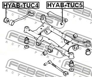 Сайлентблок заднего продольного рычага HYUNDAI TUCSON 2004-2010 FEBEST HYAB-TUC4