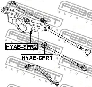 Сайлентблок заднего рычага HYUNDAI Santa Fe 00-06 FEBEST HYAB-SFR1