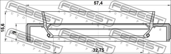 Сальник привода 34x57x9x15.6 FEBEST 95HBY-34570916L