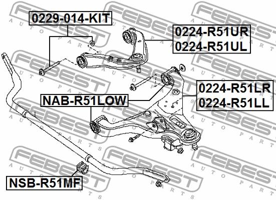 0229-014-KIT_болт с эксцентриком!\Nissan Armada/Navara/Pathfinder, Infiniti QX56 03>