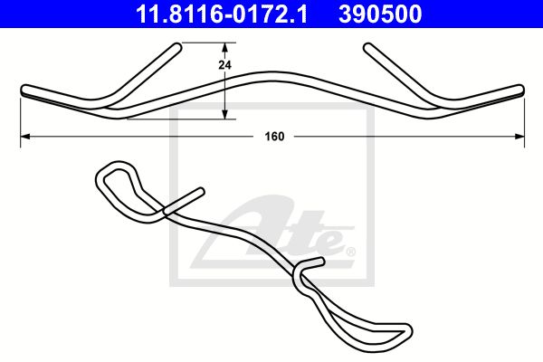 11.8116-0172.1_ремк-т торм.колодок зад.!\ MB T4 2.1/2.2/2.6, VW LT28-35 2.5TDi 96-06