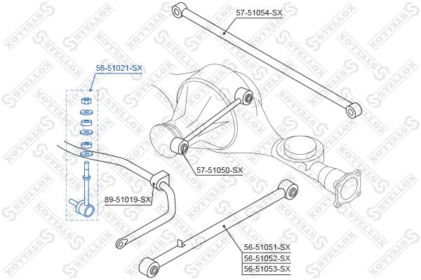 56-51021-SX_тяга стабилизатора заднего!\ Hyundai Terracan all 01>