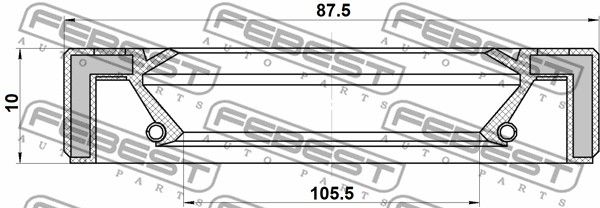 95GAY-891051010L_сальник к/в задний! 87.5x105.5x10\ Toyota Camry/Highlander/Rav4 2.4 02>