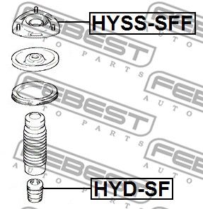 HYD-SF_отбойник амортизатора переднего!\ Hyundai Santa Fe 00>