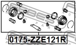 0175-ZZE121R_рем.к-т диск.торм. заднего!d57\ Toyota Corolla 02>